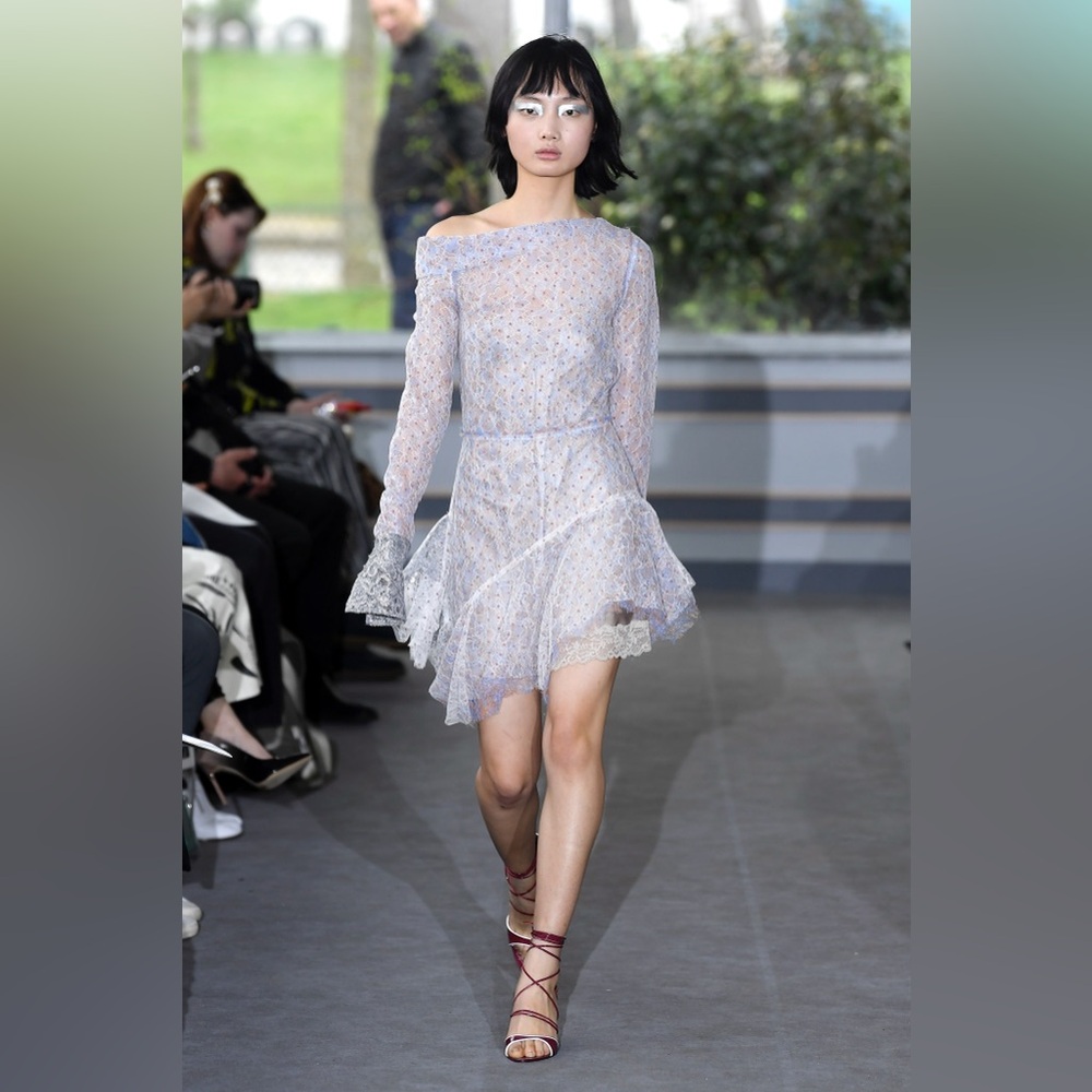 Anaïs Jourden Duo Lace Off-The-Shoulder Mini Dress